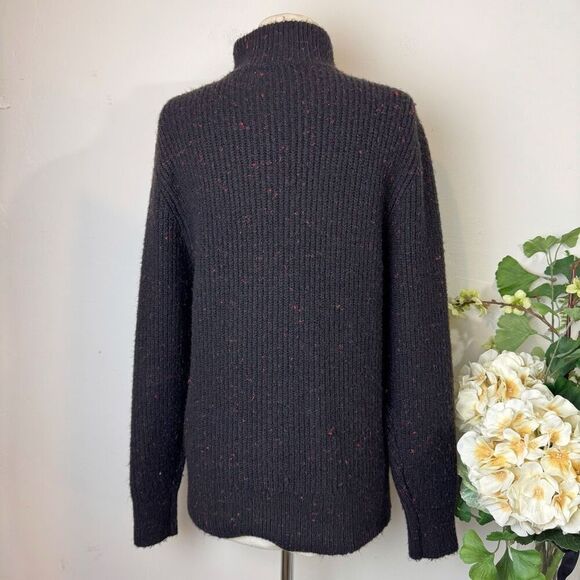 ANTHROPOLOGIE | RD Style Millie Quarter Zip sweater | Large | black red - Picture 8 of 13